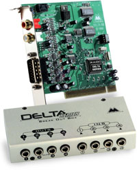 Exemple de carte son avec rack de connexion