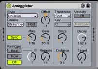 Arpégiateur d'Ableton Live 5