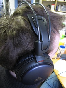 Casque sur tête