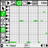Un piano-roll des plus complets dans Bhajis Loops de ChocoPoolp