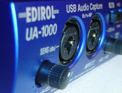 Entrées XLR sur l'UA-1000 d'Edirol