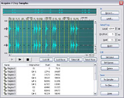 Acquisitaion avec le logiciel Emulator X d'E-MU