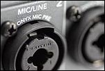 Connecteurs Combo Jack/XLR sur la Mackie Onyx 400-F
