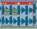 Assignation de plug-in à un clip audio dans Tracktion