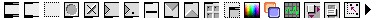 La barre d'ic&ocirc;nes de Max-MSP ( IRCAM / Cycling'74)