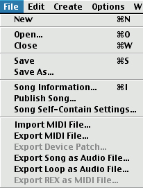 Menu file
