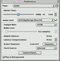 Préférences audio