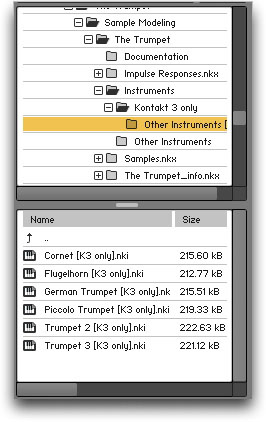 The Trumpet Sample Modeling Crack