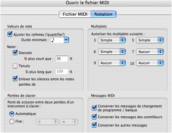 Ouvrir fichier MIDI