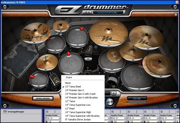 Personnalisation du kit dans EZdrummer